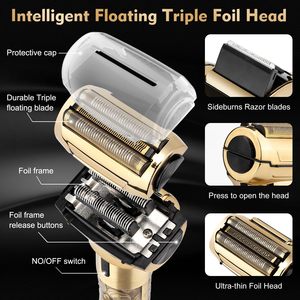 Recortadora de Barba Inalámbrica Profesional para Hombre, Afeitadora Eléctrica, Cuchilla en T, Kit de Cuidado del Cabello, Batería, Afeitadoras Eléctricas para Hombre - Product Image 3