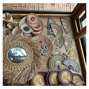 Éventail en paille de mer, éventail en paille de mer écologique pour se rafraîchir à la main, décoration d'intérieur et vente au détail en boutique, fabriqué au Vietnam - Product Image 2