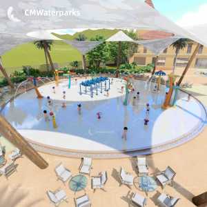 Disegno 3D di Parco Acquatico Casa sull'Acqua Negozio Acquatico in Vetroresina - Product Image 3