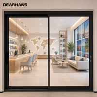 Porte coulissante automatique en verre, porte d'entrée commerciale à cadre en aluminium pour les projets de bureaux, d'hôpitaux et de centres commerciaux