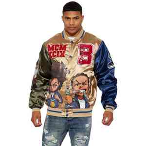 Vestes universitaires de baseball personnalisées OEM pour hommes, couleur polaire, manches en cuir, vêtements de ville, broderie en chenille, vestes d'hiver pour entraîneurs - Product Image 1