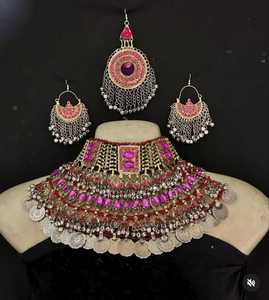 Latest Design Top Trendy Bridal & Party Wear Customized <b>Jewellery</b> for Sale Hand Made Bridal Afghan <b>Jewellery</b> Sets for Ladies - Product Image 5