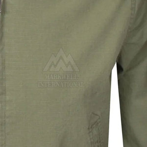 Blouson aviateur d'hiver à fermeture éclair de couleur unie blouson d'aviateur d'hiver léger de qualité supérieure pour hommes - Product Image 6