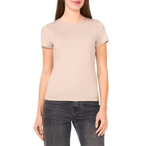 Camiseta de Verano para Mujer con Logotipo Personalizado, Cuello Redondo, Manga Corta, Ajuste Delgado, Alta Calidad, Transpirable, Anti-Pilling, 180g, Acabado Lavado - Product Image 1