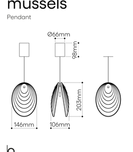 SIMIG Loommol Mejillones Diseñador Conchas Ventilador Lámpara colgante de vidrio para Loft Living Espiral Escalera Mesa de cena Candelabro combinable - Product Image 6