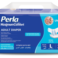 PERLA XL Wirtschaftliche Einweg-Erwachsenenwindeln 30 Stück Ultra Dünn mit Magischem Klebeband Hohe Saugfähigkeit Auslaufschutz Bedruckt Vliesstoff