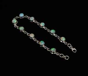 Bracelet ajustable en argent sterling 925 avec opale éthiopienne Welo, bijou pour femmes - Product Image 6