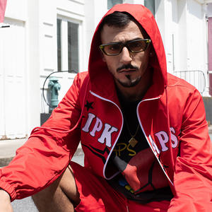 ชุดเสื้อกันลมสำหรับผู้ชายชุดวอร์มผ้าโพลีเอสเตอร์มีซิปและกางเกงขาสั้น - Product Image 2