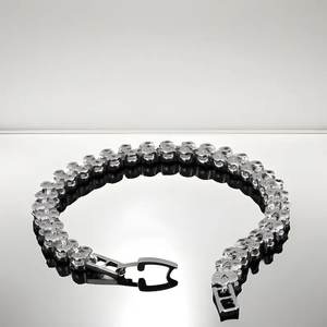 Pulsera de piedra de circón de plata 925 para mujer Idea de regalo de aniversario chapado en rodio para niñas - Product Image 3