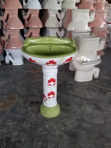 Vinus เซ็ตอ่างล้างหน้าสีไม้พร้อมอุปกรณ์สุขภัณฑ์เซรามิกแบบแท่นใหม่คุณภาพโรงงานอินเดียราคาถูก Lavabo - Product Image 5