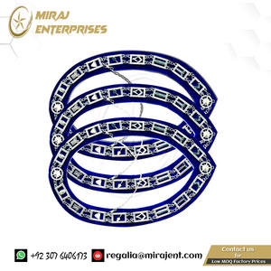 Colliers de chaîne maçonniques personnalisés Master Mason Silver Chain Colliers avec différents 3 maçonniques - Product Image 5