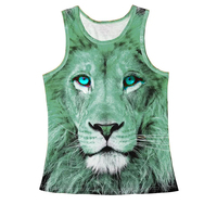 Débardeur imprimé sublimé 2025 Cat Loin en polyester sans manches pour femme, décontracté, grande taille, séchage rapide, respirant, taille personnalisée