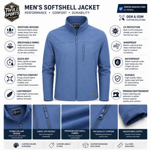 Veste coupe-vent de haute qualité à col montant, imperméable, légère, élégante, durable, confortable, en polyester, veste softshell d'hiver - Product Image 5
