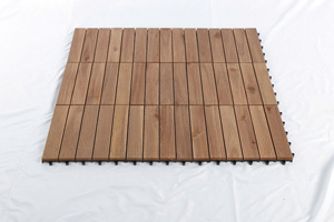 Modern Premium Nghia Son Acacia Wooden Decking <b>Tile</b> 5 Slats Waterproof Easy Installation for Indoor/Outdoor Floor <b>Covering</b> - Product Image 2