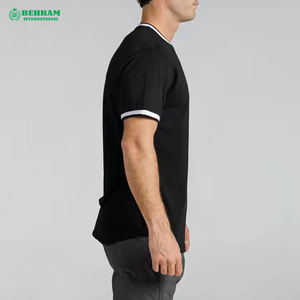 Custom Blank T <b>Shirt</b> for Men <b>100</b>%Cotton <b>Polyester</b> Heavy Weight Ringer T-<b>shirt</b> Loose fit Sleeve Round Neck Casual Wear Ringer - Product Image 3