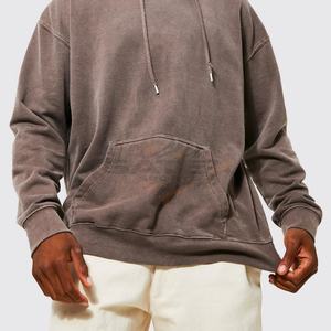 Elegant Vintage Unisex Acid Wash Hoodies 100% Cotton Refined <b>Detailing</b> Winter Embroidered OEM Service Wholesale Price - Product Image 4