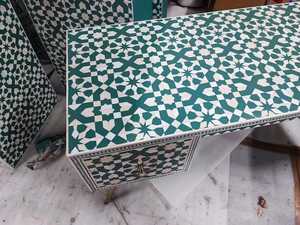 Mesa de consola moderna con incrustaciones de hueso para el hotel de la escuela en casa-Fabricación de mayorista directo para la decoración del dormitorio de la sala de estar - Product Image 4