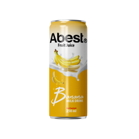 Abest Boisson naturelle au lait de banane OEM ODM Combo jus et lait en canettes Sortie d'usine Emballé dans des boîtes