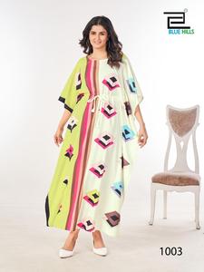 Vente chaude dames élégantes caftan robes pour l'été nouvelle poupée manches surdimensionné imprimé taille ample pull longue robe - Product Image 3