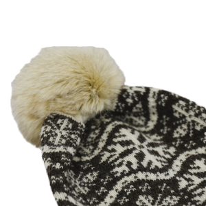 Gorro de invierno común para niños, tejido plano ajustable para 7-12 años, cálidas y elegantes gruesas con pompón orejeras, informales para exteriores - Product Image 2