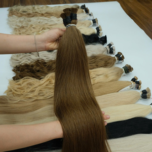 Extensions de cheveux vierges Remy 100% de luxe en vrac, sans produits chimiques, anti-emmêlement, livraison en gros dans le monde entier, fournisseurs vietnamiens - Product Image 2