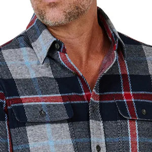 Wholesale Men's Heavyweight <b>Oversized</b> Long Sleeve Thick <b>Flannel</b> <b>Shirt</b> Wool/Cotton/Polyester Autumn Breathable ODM Supply - Product Image 6
