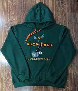 Sweat à capuche en bambou pour hommes, 2 pièces, Logo personnalisé, capuche à cordon de serrage vierge, pull, organique, vente en gros - Product Image 1