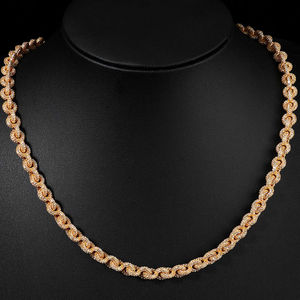 สร้อยคอทองคำขาว 14k แบบสั่งทำพิเศษ พร้อมใบรับรอง IGI ลายไขว้แบบ Cuban Leb ประดับเพชร VVS สไตล์ฮิปฮอป สำหรับผู้ชาย สร้อยเงิน - Product Image 5