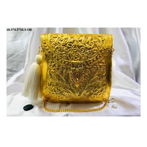 กระเป๋าคลัทช์โลหะงานราตรีสีทองสำหรับผู้หญิง,กระเป๋าคลัทช์งานแต่งเงากระเป๋าถือกระเป๋าโลหะสำหรับเจ้าสาวกระเป๋าถือกระเป๋าคลัทช์แบบสายโซ่กระเป๋าสะพายไหล่ - Product Image 5