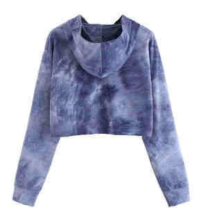 Women's New Fashion Solid Pattern Breathable <b>Crop</b> <b>Top</b> Hoodie 100% Cotton for Winter Workouts Wholesale Available - Product Image 2