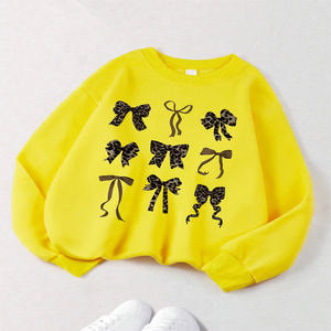 Gran oferta de alta calidad, nuevo diseño, transpirable, suelto, estampado de moda, cuello redondo, sudadera para mujer - Product Image 5