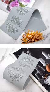 <span class=keywords><strong>Tacos</strong></span> de 3 agujeros, alfombrilla de encaje de silicona, hoja hueca, molde de caramelo, plantilla de decoración de pasteles, artesanía de azúcar, impresión, decoración de pasteles comestibles - Product Image 5