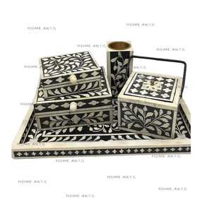 Ensemble de brûleurs d'encens en nacre et bois de la meilleure qualité Brûleur Dukhoon Oud Bakhoor avec plateau et boîte pour un usage religieux - Product Image 5