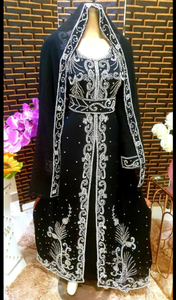 Dubaï farasha kaftan beau caftan rouge musulman traditionnel caftan perles de pierre travail à la main kaftan marocain design kaftan2022 - Product Image 2