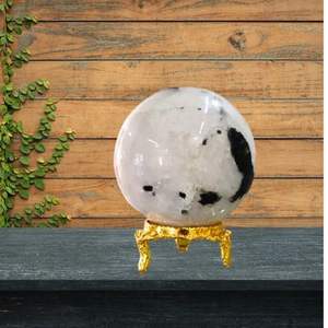 Boule de sphère de pierre de lune arc-en-ciel entièrement polie, image de cristal de guérison naturelle pour la décoration de la maison Feng Shui, fabrication artisanale - Product Image 4