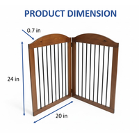 Barrière pliable pour animaux de compagnie en métal et bois, moderne et luxueuse |   Clôture de sécurité autoportante durable pour chats et chiens, écologique, pour l'intérieur