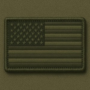 Chất lượng cao dịu màu xanh lá cây USA cờ vá chiến thuật mili-tarry sắt trên/may trên moralle huy hiệu, tàng hình Mỹ vá cho áo khoác - Product Image 1