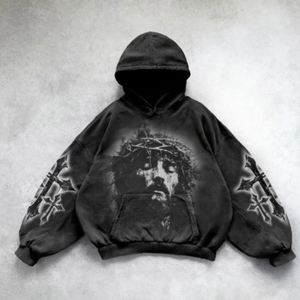 Personalizado 500 Gsm 400gsm Tela Hombres Sudaderas Algodón En Blanco Casual Sudadera con capucha de gran tamaño de impresión en relieve logotipo para Unisex - Product Image 1