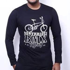 เสื้อยืดคอกลมแขนยาวสำหรับผู้ชายเสื้อยืดผ้าฝ้ายพิมพ์ฉลากตามสั่ง - Product Image 5