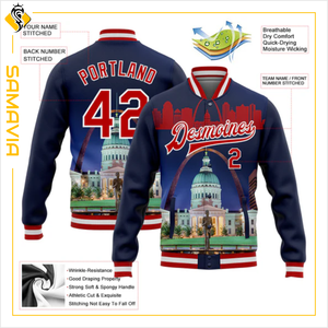 Samavia แจ็กเก็ตบอมเบอร์หนังขนสัตว์สำหรับผู้หญิงเสื้อแจ็กเก็ตมีสไตล์มหาวิทยาลัยระบายอากาศได้สำหรับฤดูหนาว - Product Image 3