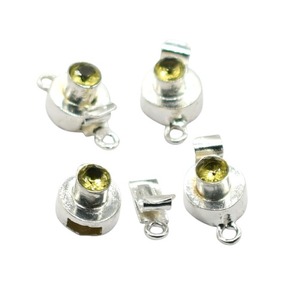 Citrino caja cierre 1 hebra 2 hebras 3 hebras 925 plata esterlina 18K chapado en oro 21X12X8MM fabricación de joyas cierre Prem Bhaya B751 - Product Image 3