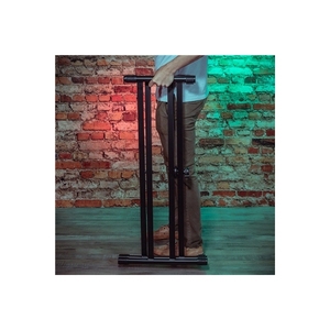 QUIK LOK - T/20 BK, support de clavier à double cadre, contreventement en acier, pieds à nivellement automatique, hauteur pliée 98 cm, noir - Product Image 6