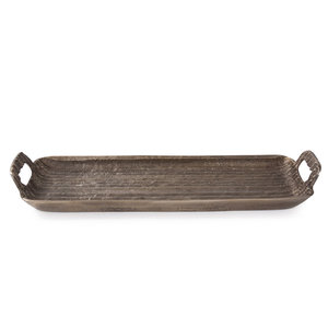 Vente en gros de plateau de service rectangulaire en métal et aluminium coulé de qualité supérieure pour la maison, le restaurant et l'hôtel ont une fonction décorative - Product Image 4