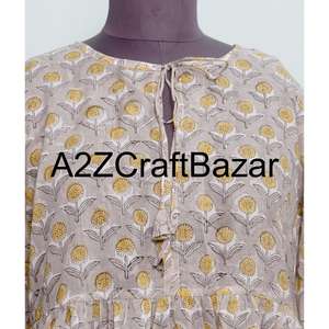 Best Quality V-Neck Bohemian Summer Floral Cotton <b>Casual</b> <b>Dress</b> Women Digital Printing Natural Waistline Party Occasion Washable - Product Image 3