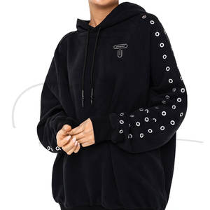 Sweat-shirts à capuche surdimensionnés légers pour femmes avec logo sur le devant - Confortables, respirants, en élasthanne et nylon, écologiques, séchage rapide, vêtements décontractés - Product Image 6