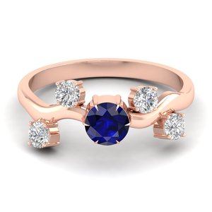 Anillos de Compromiso de Plata de Ley 925 con Moissanita y Zafiro Azul, Diseño Personalizado, Certificados por REYES GRA - Product Image 5