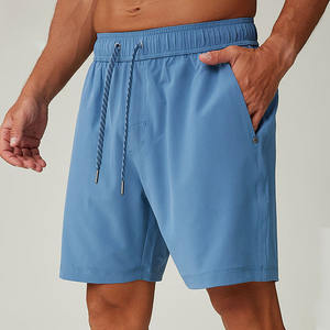 บรีชา สปอร์ต กางเกงขาสั้นลำลองชายหาดแขนสั้นสำหรับผู้ชาย พร้อมเชือกผูก ขาสั้นสีพื้น แฟชั่นกางเกงขาสั้นผู้ชาย - Product Image 6