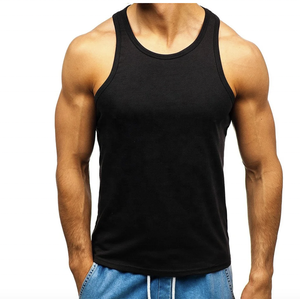 Débardeur de gym décontracté pour hommes 100% coton respirant tricoté technique lavée du Pakistan pour la musculation - Product Image 4