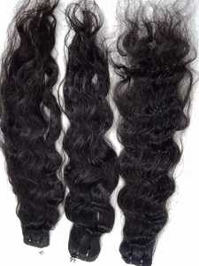 Lot de Cheveux Humains Bruts Indiens à Cuticules Alignées, Couleur Naturelle, 100% Cheveux Remy Non Traités, Double Trame Faite à la Machine, Vente en Gros - Product Image 3