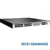Commutateur PoE++ 24 ports 2.5GE Cloud Engine S5731-S24UN4X2Q, 4x10GE SFP+, 2x40GE QSFP+, Commutateur de Campus d'Entreprise Géré Couche 3, 2.4Tbps